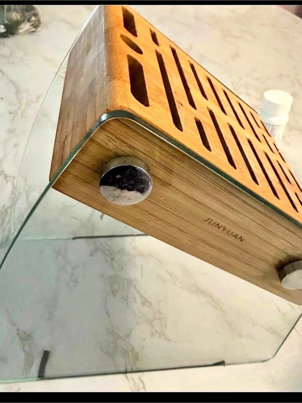 JUNYUYAN Bamboo Knife Block Stand